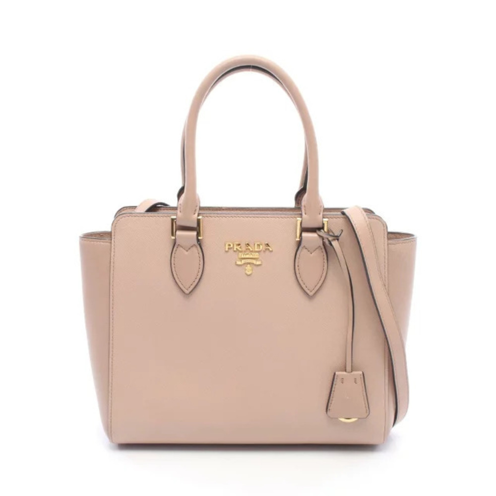 Prada Esplanade Saffiano Leather 2Way Shoulder Bag Pink